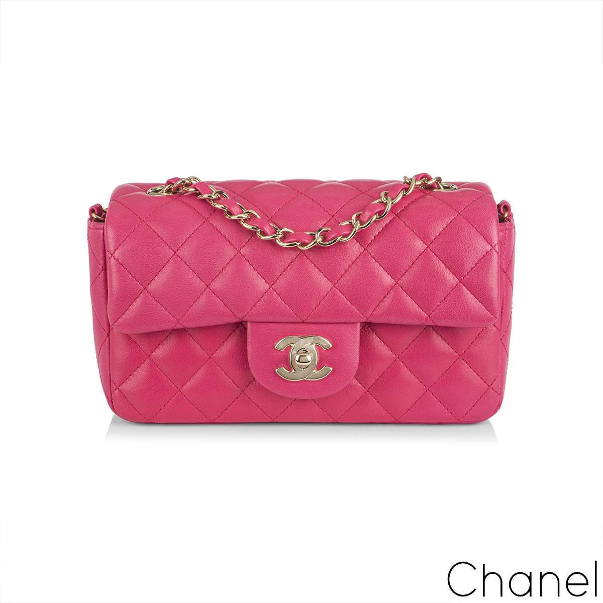 Chanel Beige Quilted Lambskin Vintage Square Mini Flap Bag